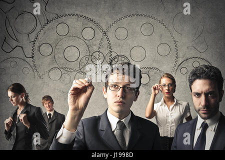 Business team planning together Stock Photo