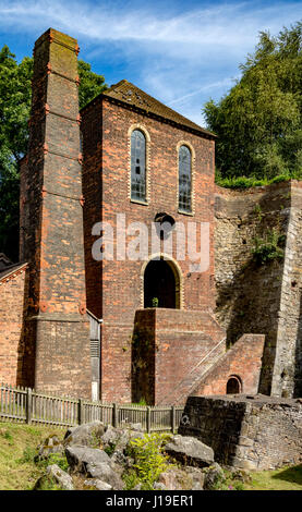 Part of the Blast Furnace buildings at the Blists Hill Victorian Town, near Madeley, Shropshire, England, UK. Stock Photo