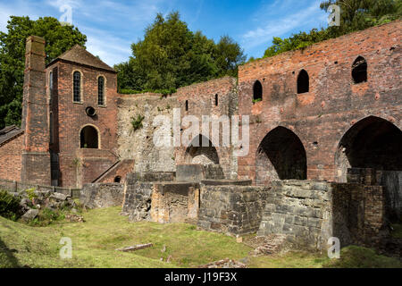 Part of the Blast Furnace buildings at the Blists Hill Victorian Town, near Madeley, Shropshire, England, UK. Stock Photo