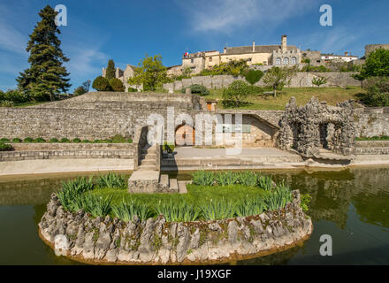 Scenic green Ferraris garden in small karst village of Stanjel in Slovenia Stock Photo