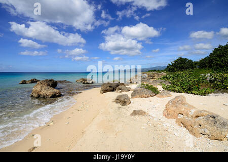 Small cosy Ancon beach being in the vicinity of the Trinidad city on Cuba Stock Photo