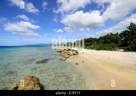 Small cosy Ancon beach being in the vicinity of the Trinidad city on Cuba Stock Photo