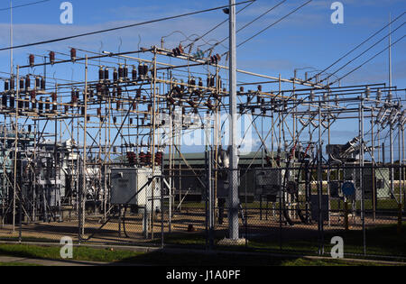 Redcliffe, Queensland, Australia: Electrical power transmission station Stock Photo