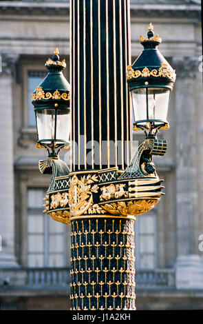 Black and gold street light. Stock Photo