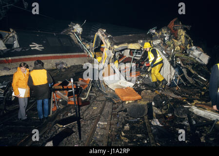 Colwich Junction Rail Crash in Staffordshire UK 1986 Stock Photo
