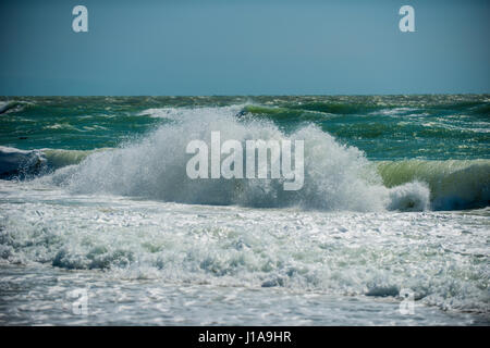 Venice Beach Florida USA  waves crashing Stock Photo