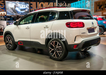 Shanghai, China. 19th Apr, 2017. Citroen C5 Aircross from Dongfeng Citroen currently only for the Chinese market unveiled at the 2017 Shanghai Auto Show Credit: Mark Andrews/Alamy Live News Stock Photo