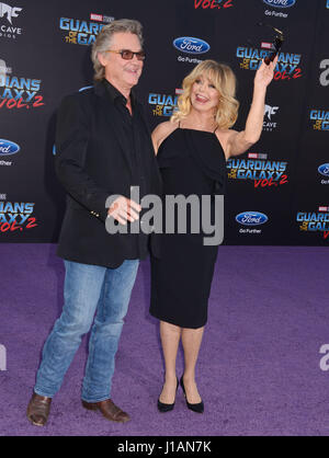 Los Angeles, USA. 18th Apr, 2017. Kurt Russell, Goldie Hawn 077 at the Guardians of the Galaxy Vol. 2 premiere at the Dolby Theatre in Los Angeles. April 19, 2017. Credit: Tsuni/USA/Alamy Live News Stock Photo