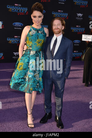 Los Angeles, USA. 18th Apr, 2017. Seth Green, Clare Grant at the Guardians of the Galaxy Vol. 2 premiere at the Dolby Theatre in Los Angeles. April 19, 2017. Credit: Tsuni/USA/Alamy Live News Stock Photo