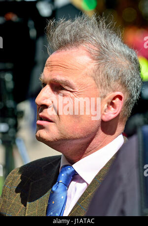 Peter Whittle (UKIP deputy leader) on College Green, Westminster 18th April 2017 shortly after a general election was announced. Stock Photo