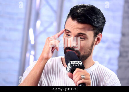 Rylan Clark-Neal joins BUILD for a live interview at AOL's Capper Street Studio in London, with The Ivors to take place on 18th May 2017. Picture date: Wednesday 19th April 2017. Photo credit should read: Ian West/PA wire Stock Photo