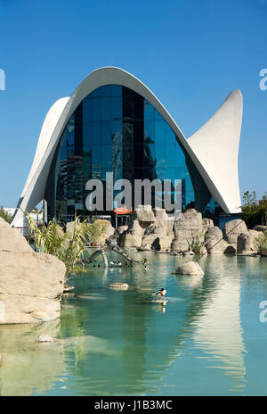 The Oceanografic Aquarium in the City of Arts and Sciences in Valencia Stock Photo