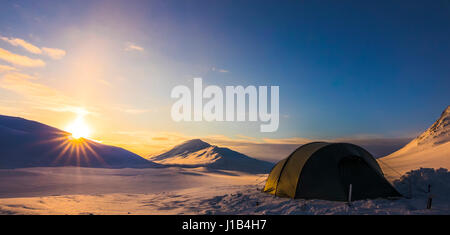 Camping in Sarek Stock Photo