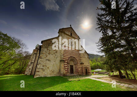 The Cistercian Abbey in Belapatfalva (Hungarian: Bélapátfalva) at Belharomkut (Hungarian: Bélháromkút), Hungary. This is the only one Cistercian templ Stock Photo