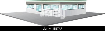 Building design with white paint illustration Stock Vector