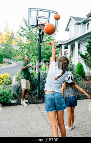 Multi Generation Family Playing Basketball Together Stock Photo - Alamy