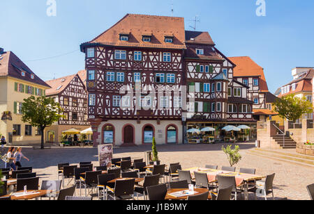 Palm'sche House in ancient town of Mosbach, Baden Wuerttemberg, in Southern Germany, Europe Stock Photo