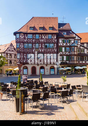 Palm'sche House in ancient town of Mosbach, Baden Wuerttemberg, in Southern Germany Stock Photo
