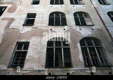 Old architectural building in need of repairs, Prague, Czech Republic Stock Photo