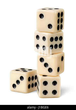 Stack of gaming dice Stock Photo