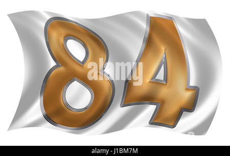 Numeral 84 Eighty Four Isolated On White Background 3d Render Stock Photo Alamy