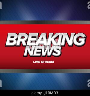 Breaking news Tv banner Stock Vector