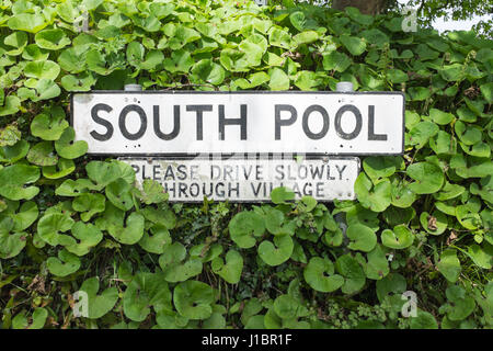 The pretty village of South Pool in the South Hams, Devon Stock Photo