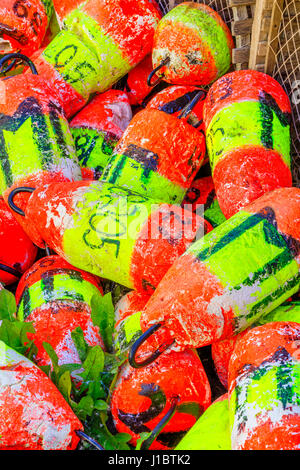 Buoys in Prince Edward Island, Canada Stock Photo