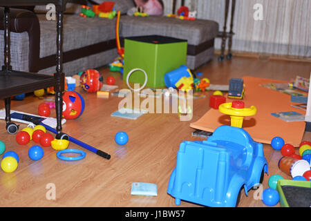 A mess in the children's room. Stock Photo