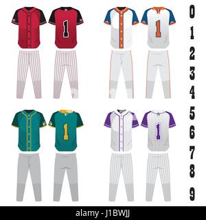 Jersey shortsleeve shirt (baseball uniform shirt) template vector  illustration / stripe Stock Vector Image & Art - Alamy