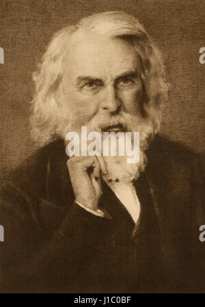 Henry Wadsworth Longfellow (1807-82), American Poet and Educator, Portrait, circa 1882 Stock Photo