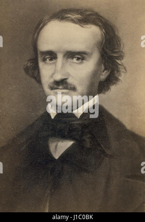 Edgar Allan Poe (1809-49), American Author and Poet, Portrait, 1840's Stock Photo
