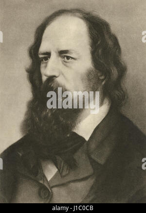 Alfred, Lord Tennyson (1809-92), Noted English Poet, Portrait Stock Photo