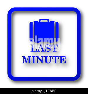 Last minute icon. Last minute website button on white background. Stock Photo