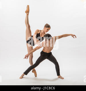 Man and woman ballet dancing Stock Photo