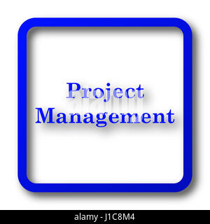 Project management icon. Internet button on white background Stock ...