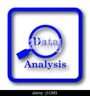 Data analysis icon. Internet button on white background Stock Photo - Alamy