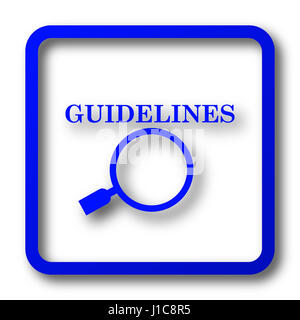 Guidelines icon. Guidelines website button on white background. Stock Photo