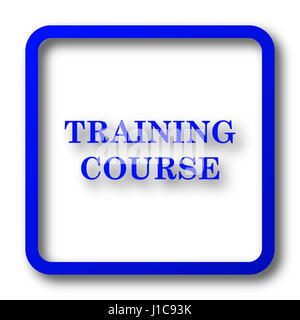 Training course icon. Internet button on white background Stock Photo ...