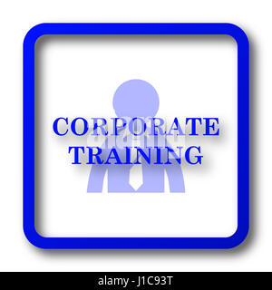 Corporate training icon. Corporate training website button on white background. Stock Photo