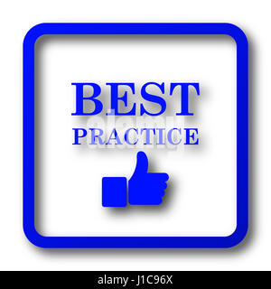 Best practice icon. Best practice website button on white background. Stock Photo