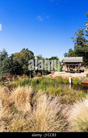 The Avoca Chinese Garden was opened on the 11/10/2014.The garden pays homage to the thousands of Chinese who passed through Avoca seeking their fortun Stock Photo