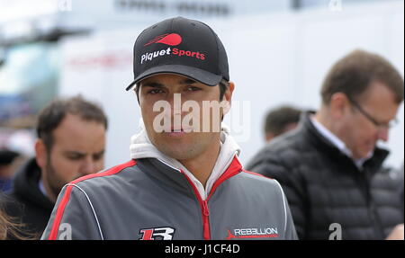 Nelson Piquet Jr in the paddock at the Silverstone World Endurance Championship, April 15 2017 Stock Photo