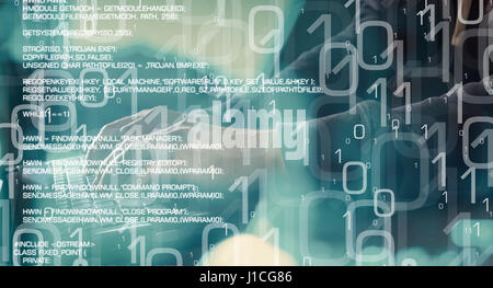 Cyber world security, hacked computer in cyber attack Stock Photo
