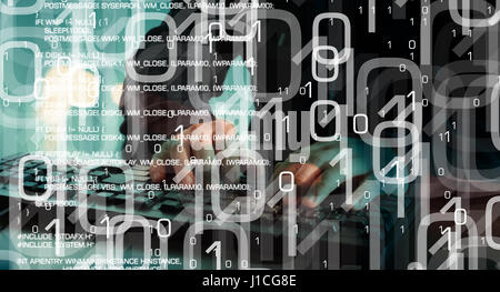Cyber attack, futuristic cyber crime Stock Photo