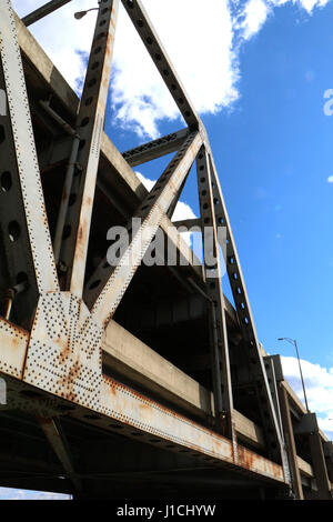 infrastructure - Rust and damage to the Brent Spence Bridge that carries Interstates 71 and 75 across the Ohio River between ohio and , Kentucky Stock Photo