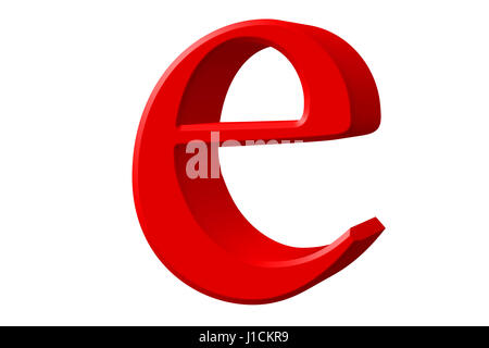 Lowercase letter , isolated on white, with clipping path, 3D illustration Stock Photo