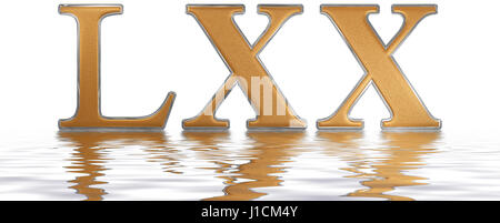 Roman numeral LXX, septuaginta, 70, seventy, isolated on white