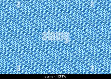 Sheet of binary codes on blue  background Stock Photo