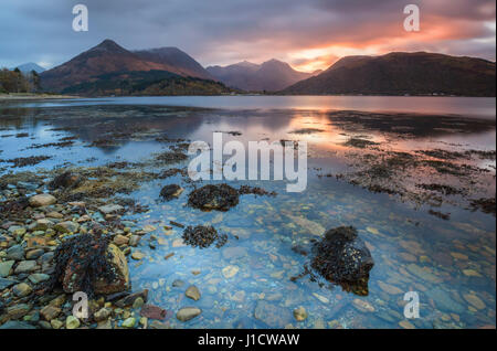 Loch Leven in the Scottish Highlands Stock Photo